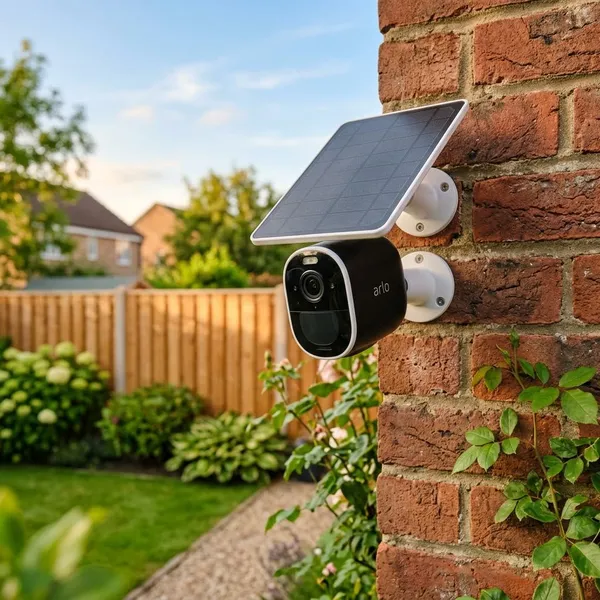 Camera met zonnepaneel buiten ophangen en privacy