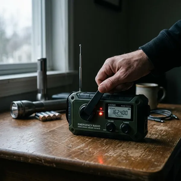 Een noodradio opladen via USB