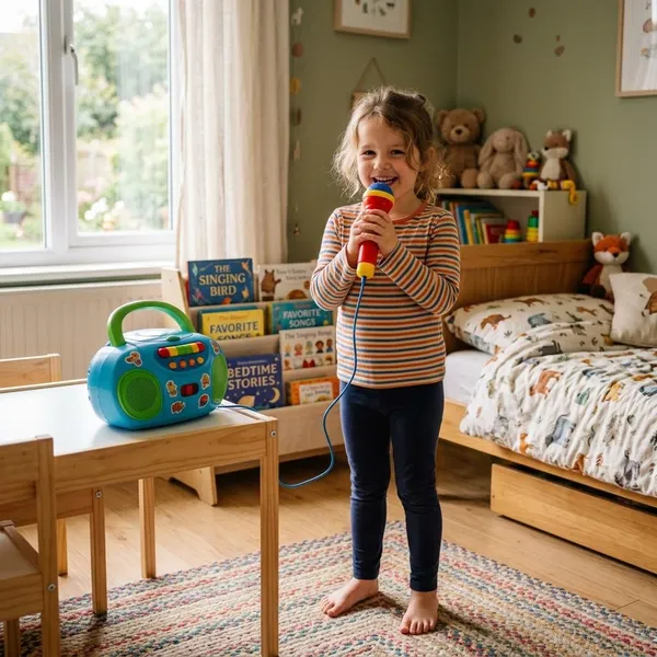 kinderradio met microfoon