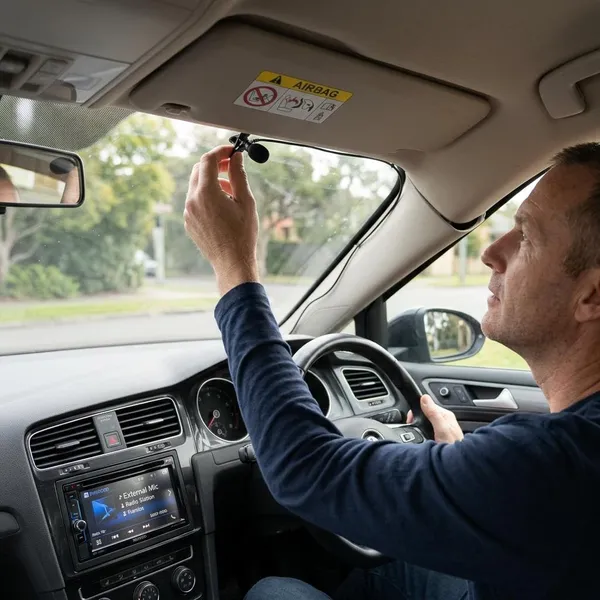 microfoon autoradio plaatsen