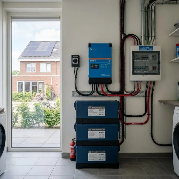 Waarom standaard zonnepanelen geen noodstroom leveren