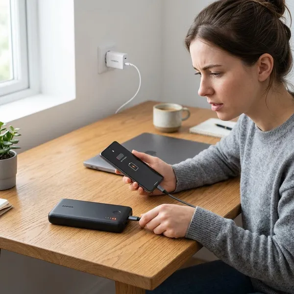 Als je powerbank niet oplaadt