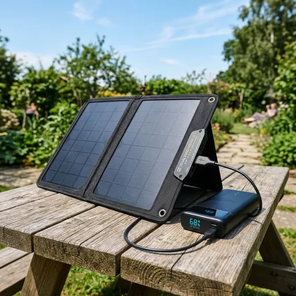 Powerbank opladen met zonnepaneel of solar powerbank